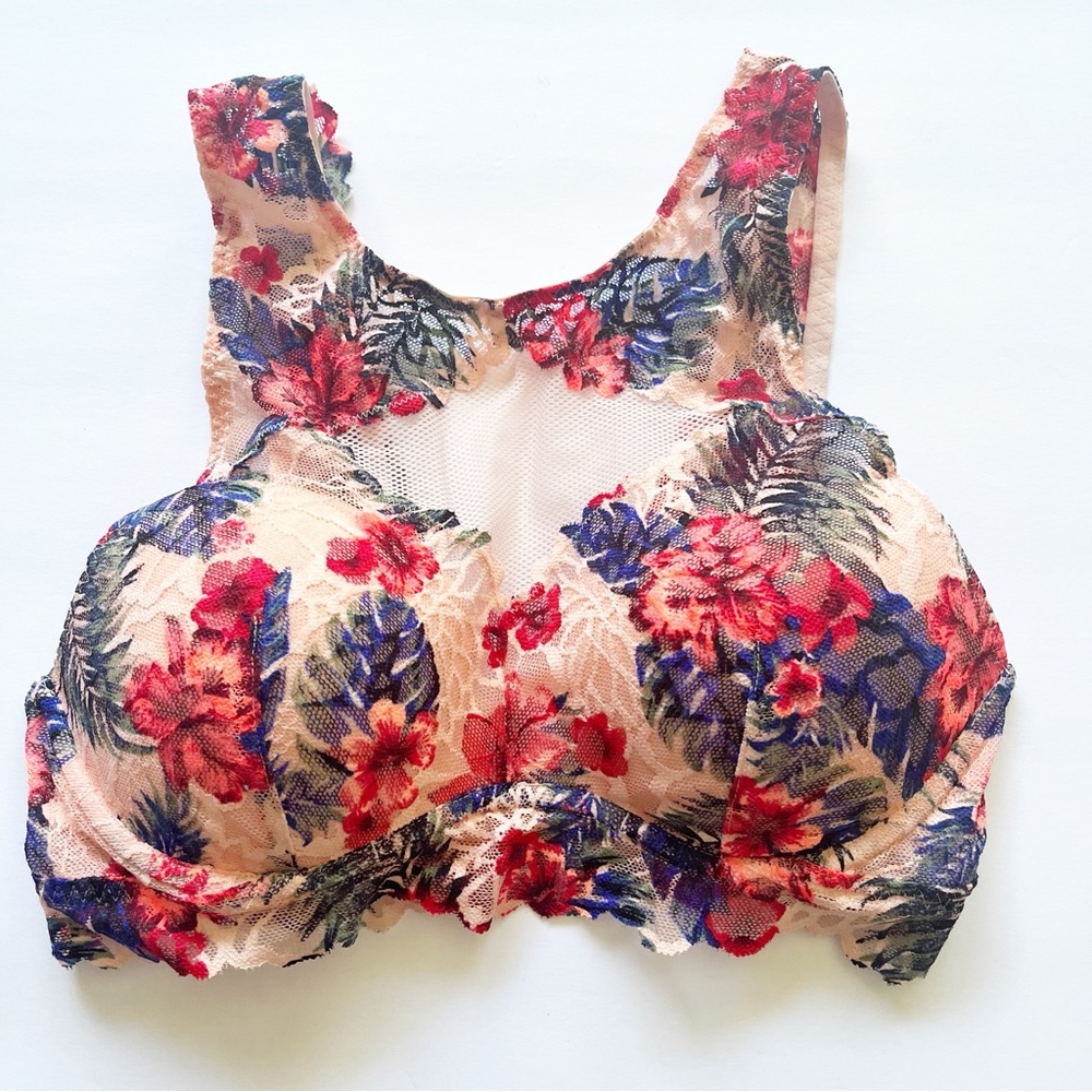 Pink Victoria's Secret Tropical Floral Bra